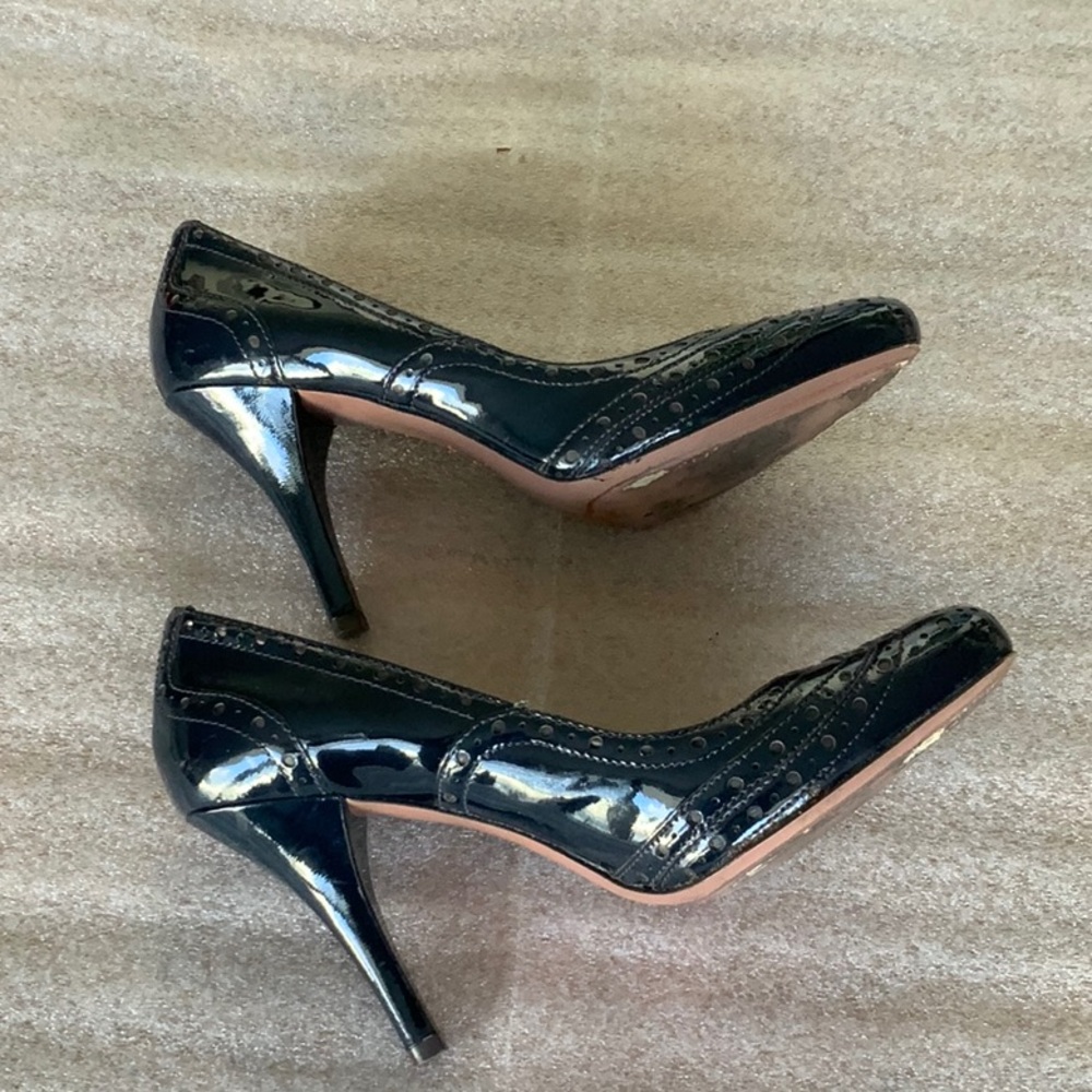 Joan & David Navy Blue Leather Women's Shoes
